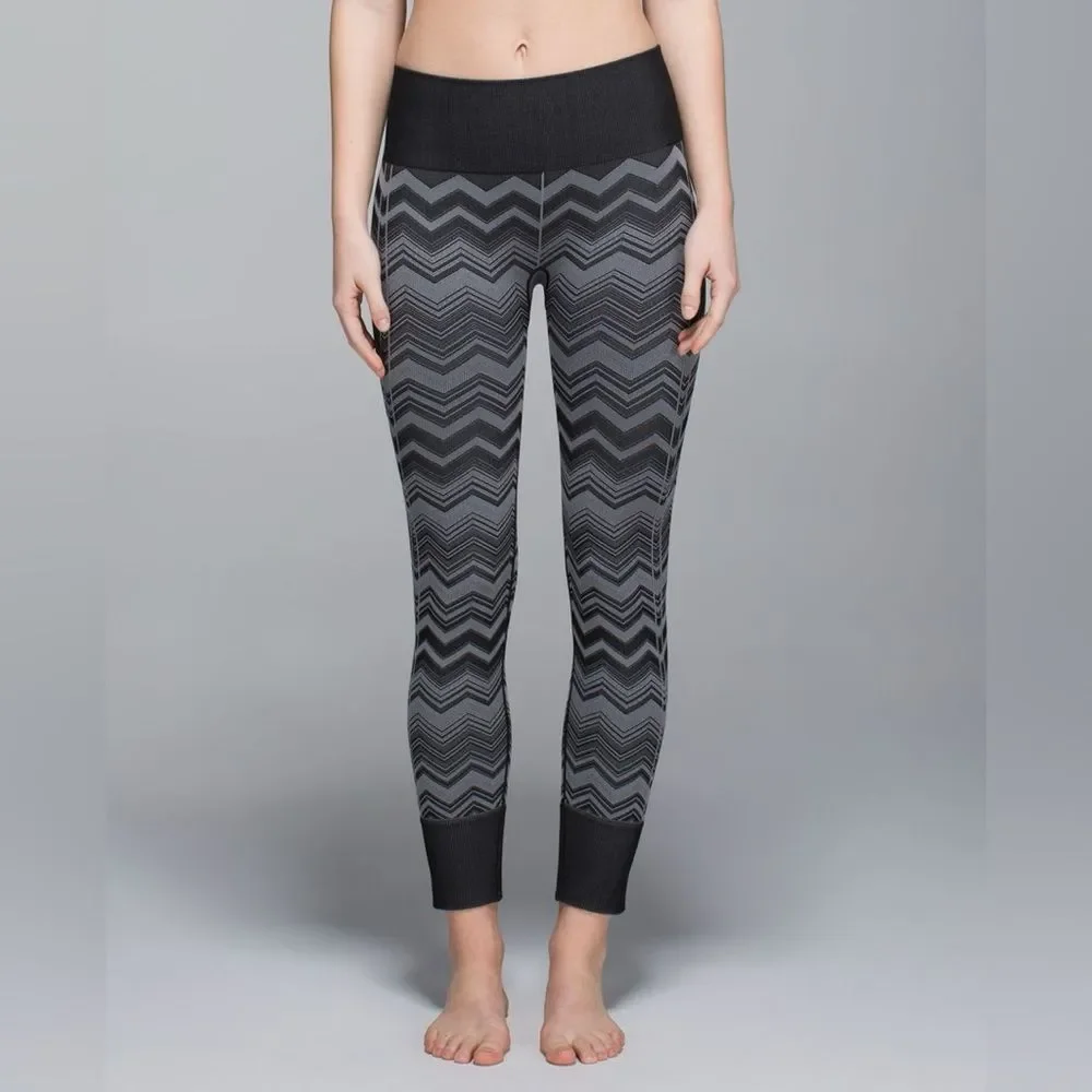 Lululemon Ebb To Street Pant Chevron Heathered Slate Leggings 6